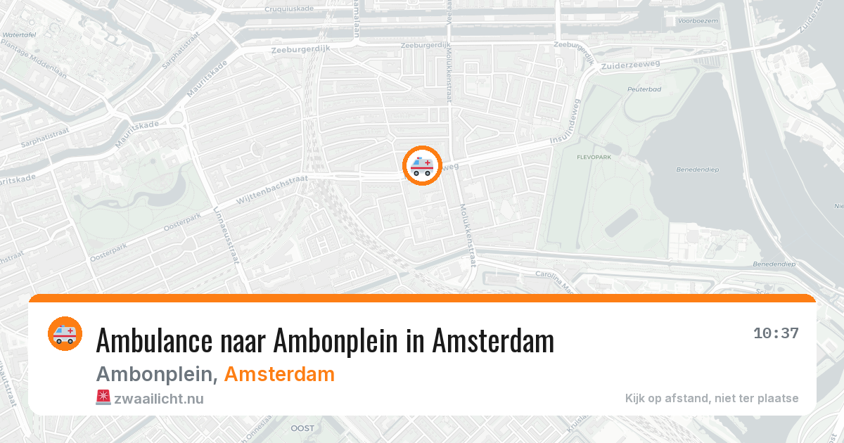 Ambulance naar Ambonplein in Amsterdam — 16 jul 2026