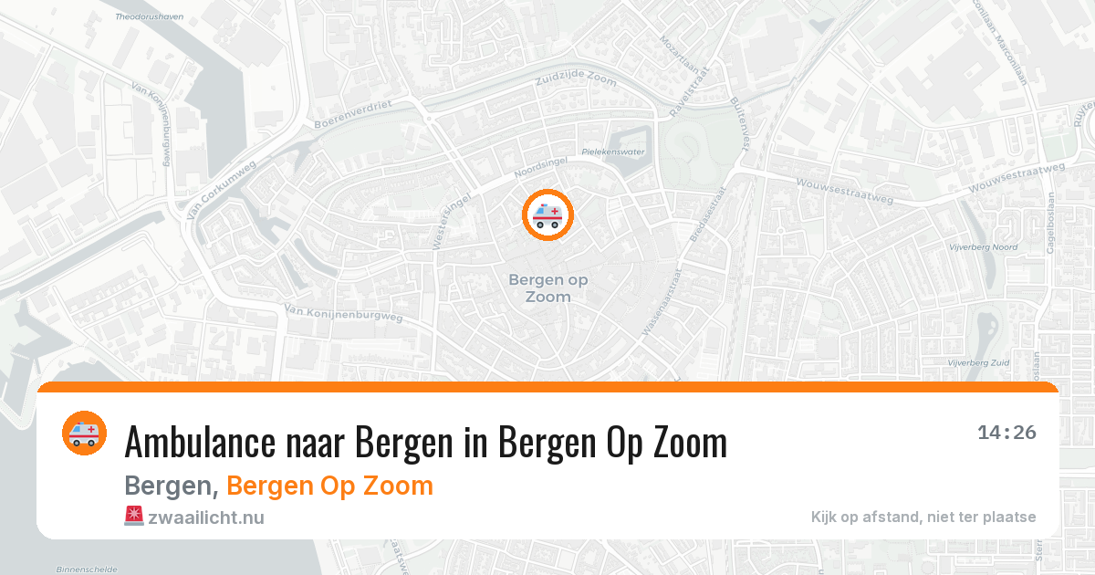 Ambulance naar Bergen in Bergen Op Zoom — 1 jun 2026