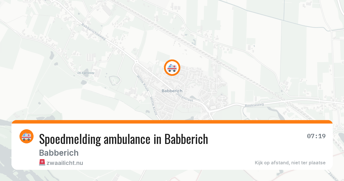 Spoedmelding ambulance in Babberich — 27 jan 2026