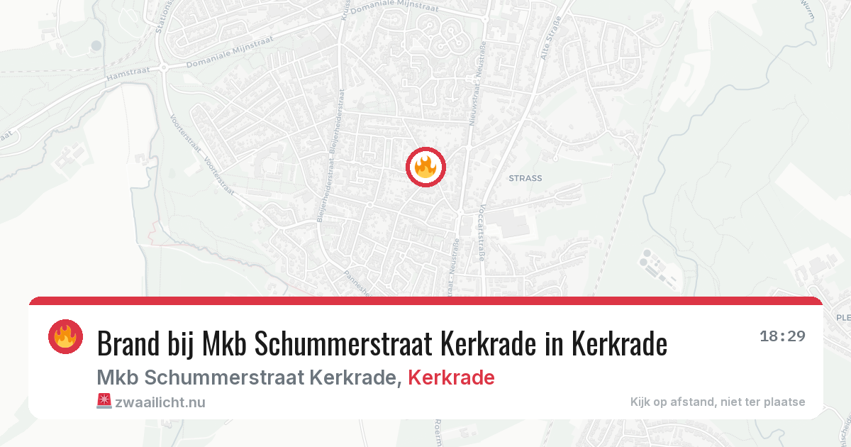 Brand bij Mkb Schummerstraat Kerkrade in Kerkrade — 22 jul 2026