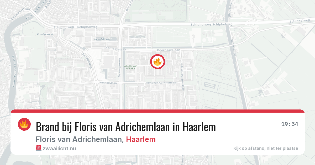 Brand bij Floris van Adrichemlaan in Haarlem — 10 jul 2026