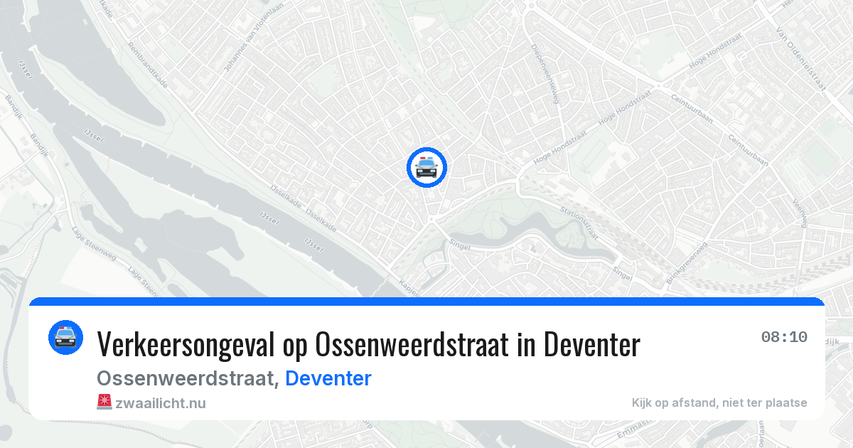 Verkeersongeval op Ossenweerdstraat in Deventer — 26 mrt 2026