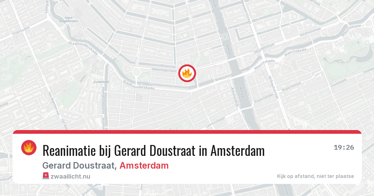 Reanimatie bij Gerard Doustraat in Amsterdam — 23 mrt 2026