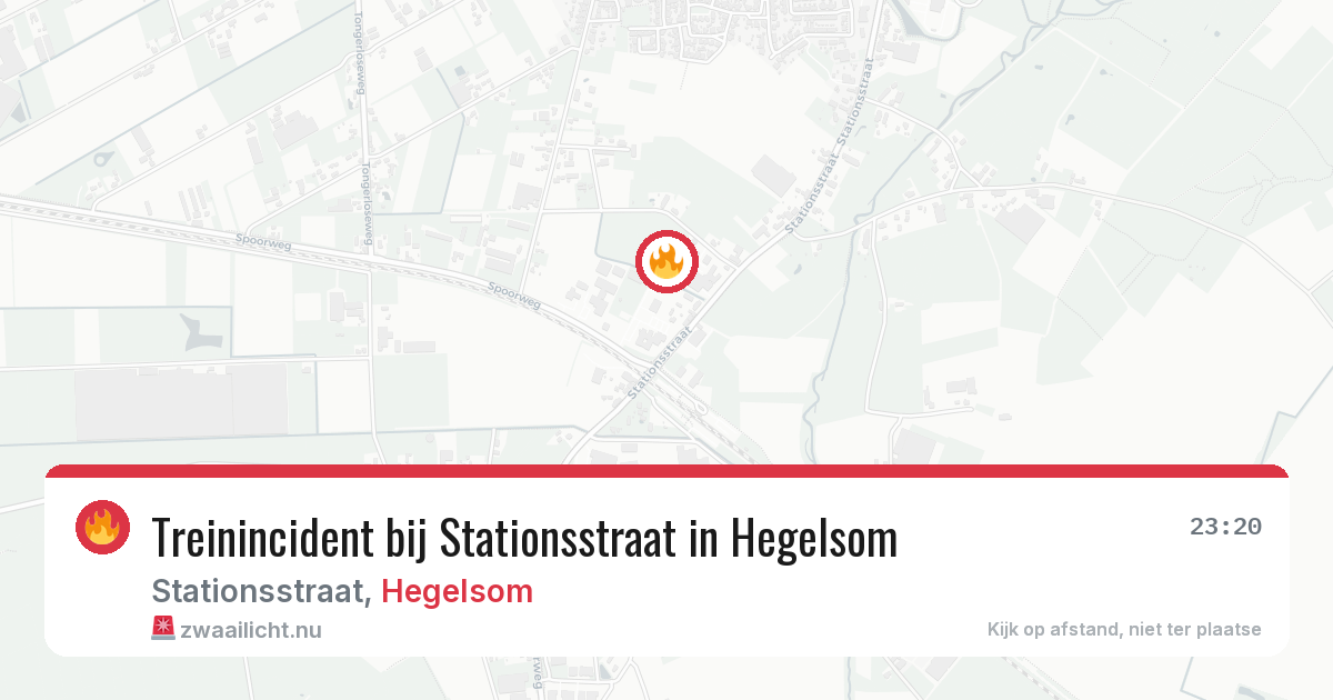 Treinincident bij Stationsstraat in Hegelsom — 28 mrt 2026