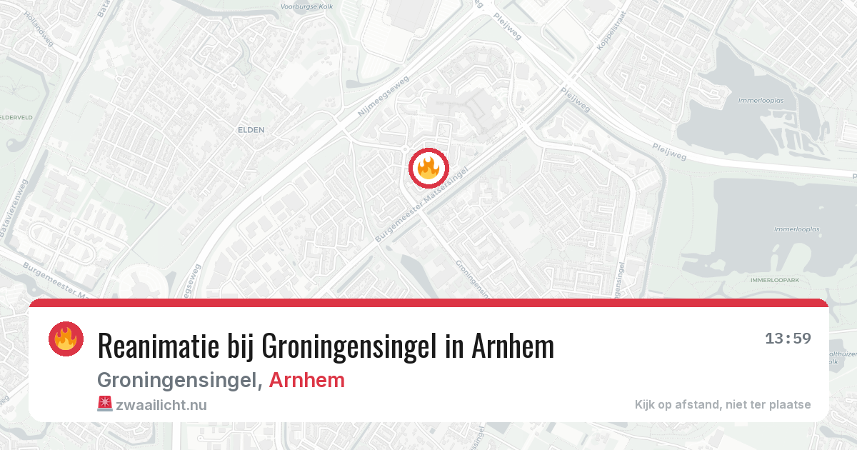 Reanimatie bij Groningensingel in Arnhem — 30 mei 2026
