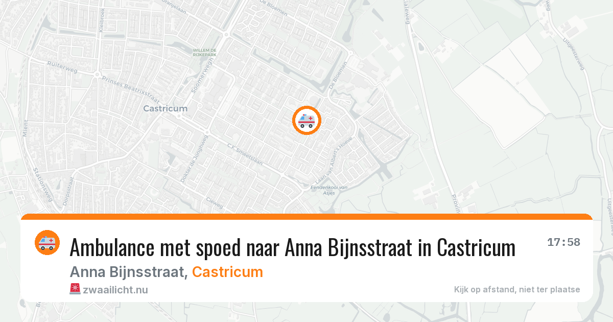 Ambulance met spoed naar Anna Bijnsstraat in Castricum — 30 mrt 2026