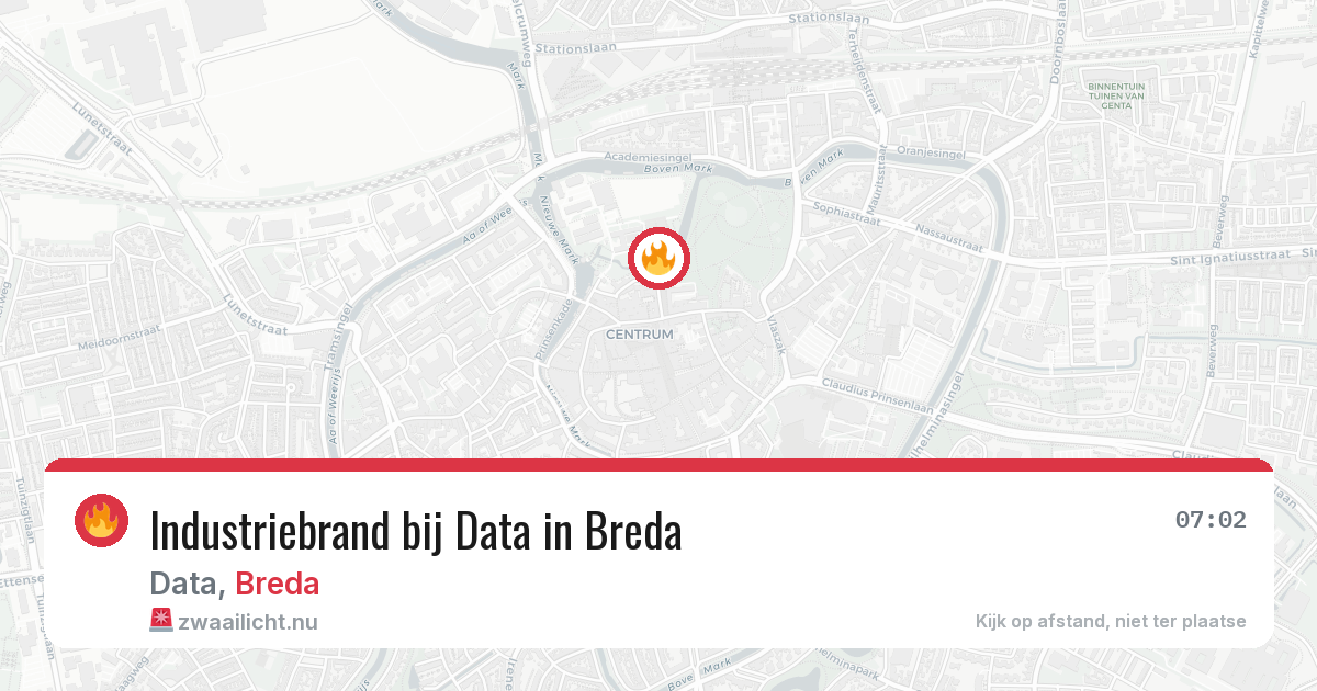 Industriebrand bij Data in Breda — 27 mrt 2026