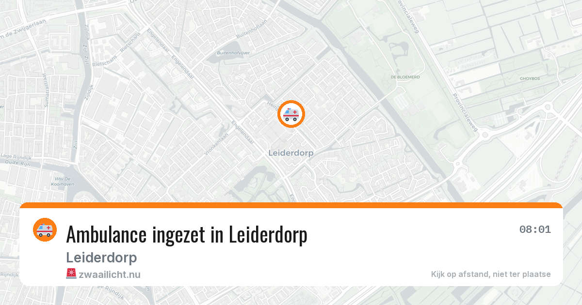 Ambulance ingezet in Leiderdorp — 21 jul 2026