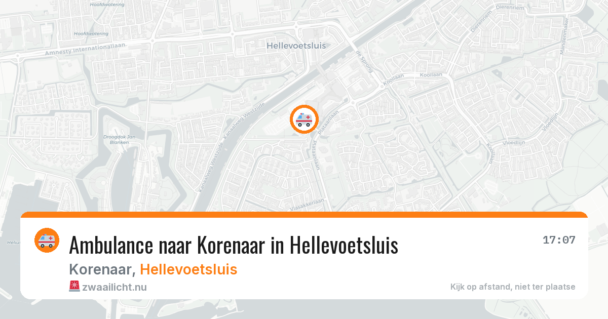 Ambulance naar Korenaar in Hellevoetsluis — 13 jul 2026