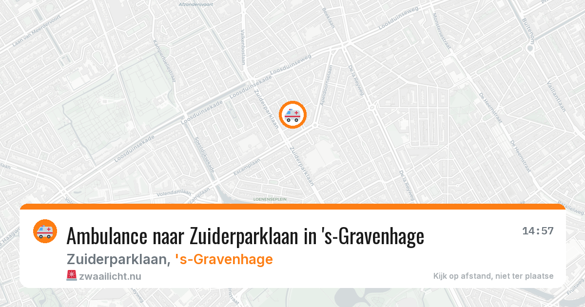 Ambulance naar Zuiderparklaan in 's-Gravenhage — 18 jul 2026