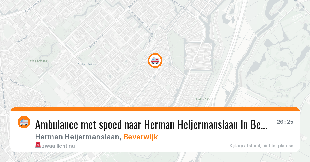 Ambulance met spoed naar Herman Heijermanslaan in Beverwijk — 5 mei 2026