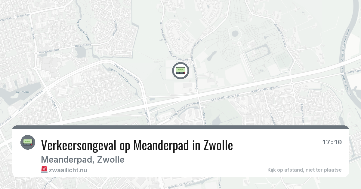 Verkeersongeval op Meanderpad in Zwolle — 16 jul 2026