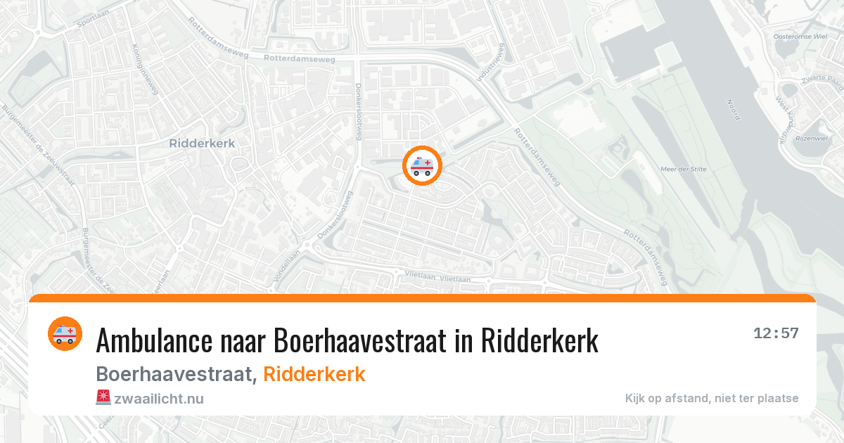Ambulance naar Boerhaavestraat in Ridderkerk — 20 jul 2026