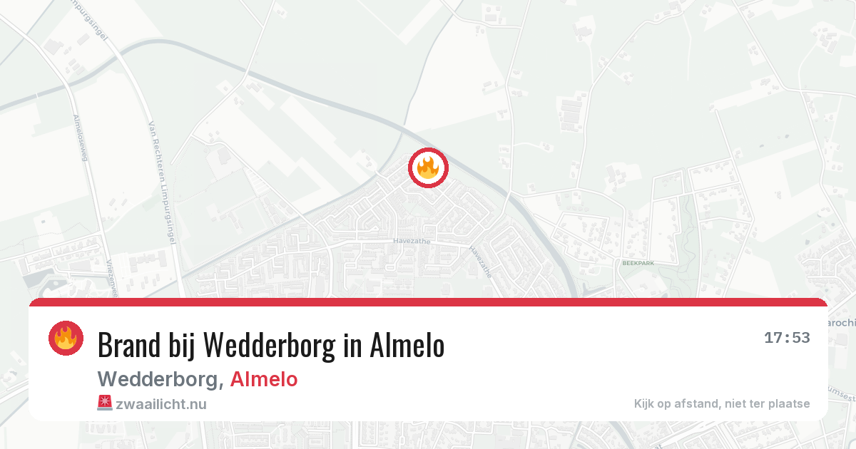 Brand bij Wedderborg in Almelo — 29 mei 2026