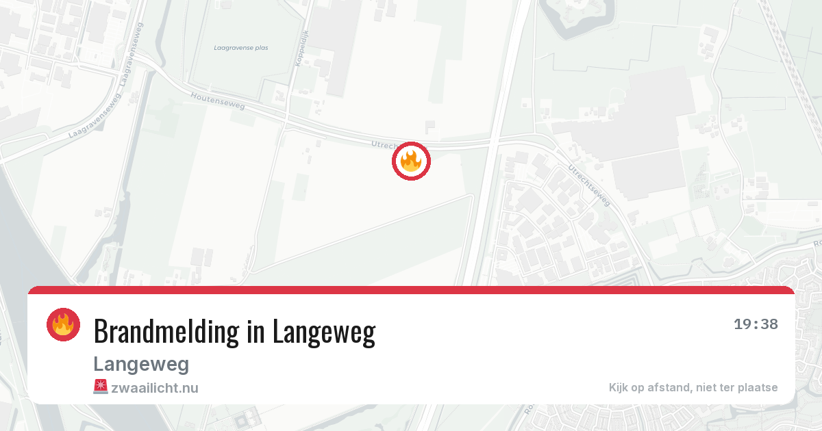Brandmelding in Langeweg — 20 mrt 2026