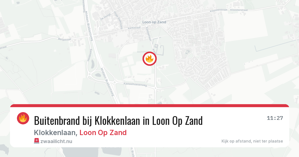 Buitenbrand bij Klokkenlaan in Loon Op Zand — 30 mei 2026