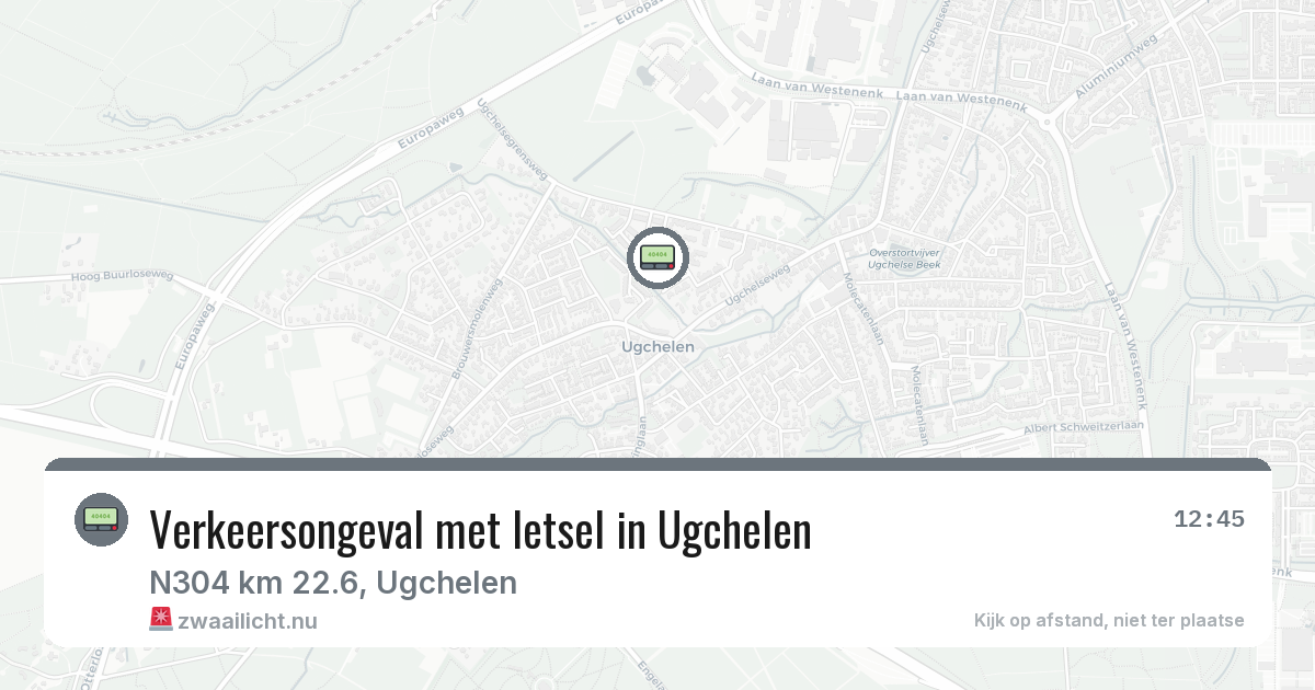 Verkeersongeval met letsel in Ugchelen — 21 mrt 2026