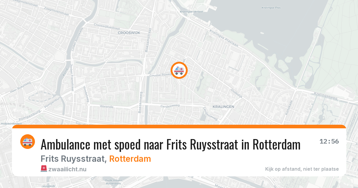 Ambulance met spoed naar Frits Ruysstraat in Rotterdam — 28 mei 2026
