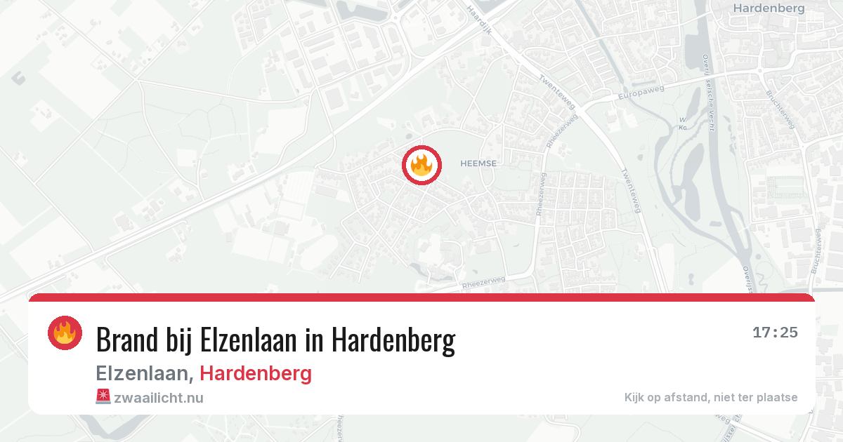 Brand bij Elzenlaan in Hardenberg — 5 jul 2026