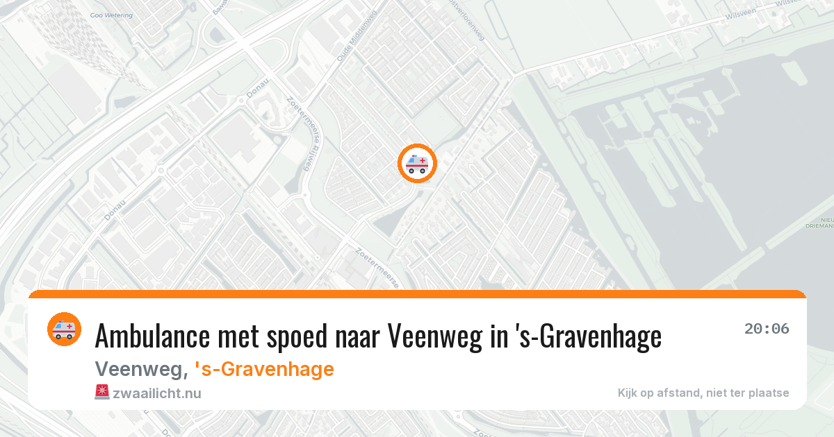 Ambulance met spoed naar Veenweg in 's-Gravenhage — 20 jul 2026