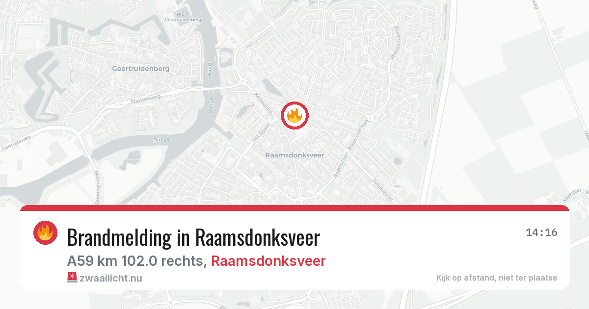 Brandmelding in Raamsdonksveer — 20 jul 2026