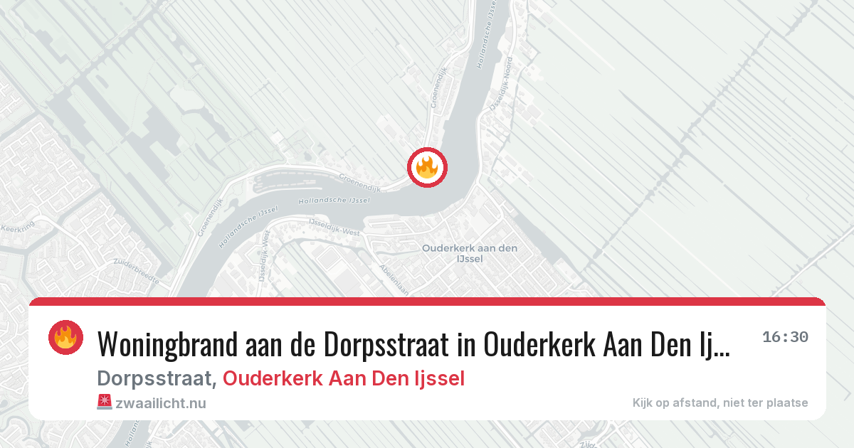 Woningbrand aan de Dorpsstraat in Ouderkerk Aan Den Ijssel — 14 feb 2026
