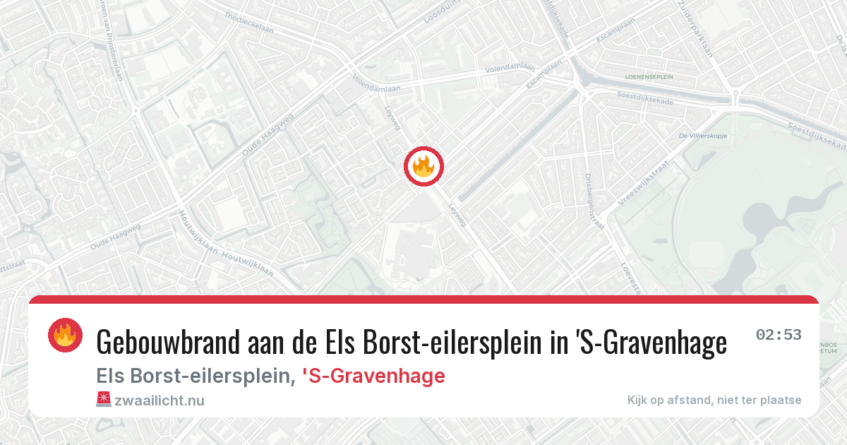 Gebouwbrand aan de Els Borst-eilersplein in 'S-Gravenhage — 8 mei 2026