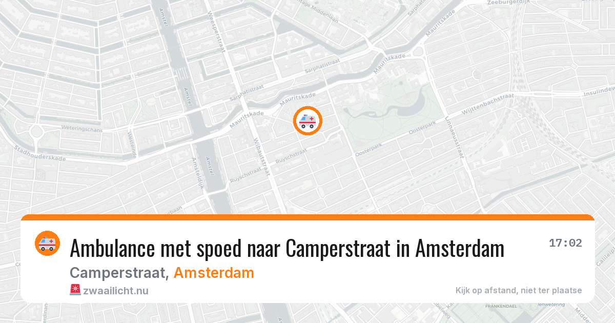 Ambulance met spoed naar Camperstraat in Amsterdam — 25 jul 2026