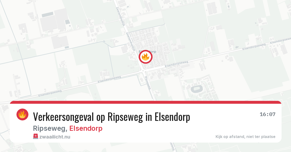 Verkeersongeval op Ripseweg in Elsendorp — 29 jun 2026