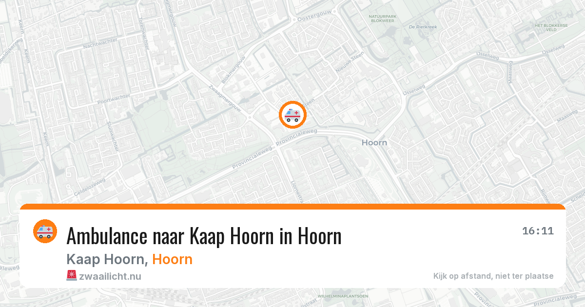 Ambulance naar Kaap Hoorn in Hoorn — 1 apr 2026