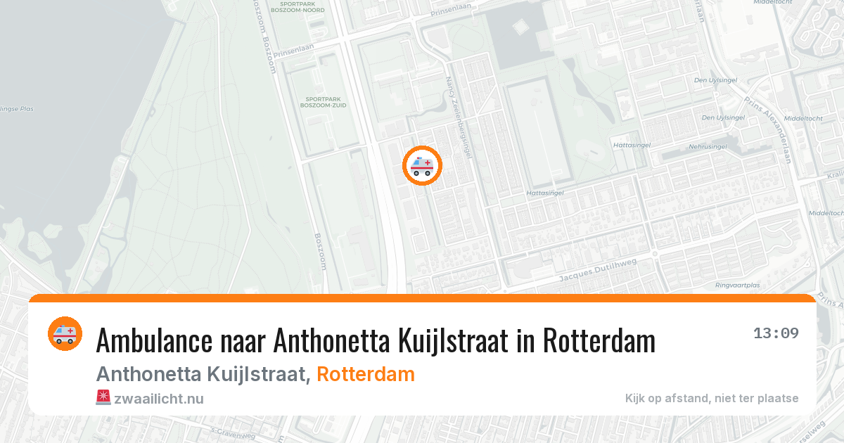 Ambulance naar Anthonetta Kuijlstraat in Rotterdam — 19 mrt 2026