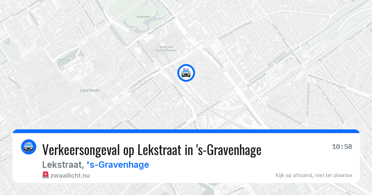 Verkeersongeval op Lekstraat in 's-Gravenhage — 24 jul 2026