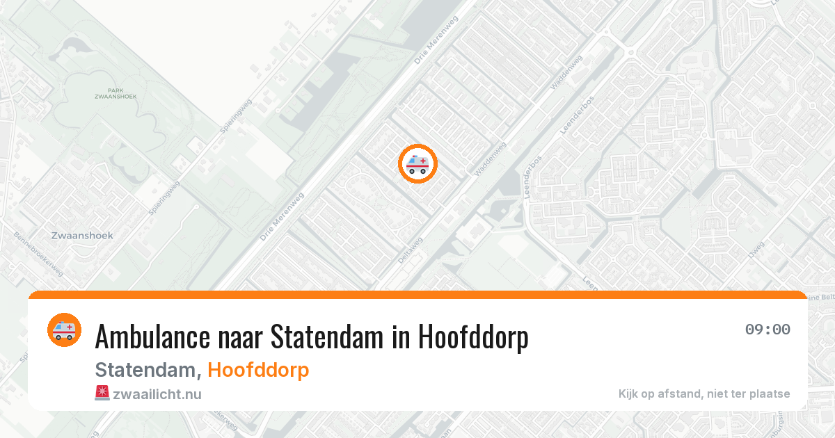 Ambulance naar Statendam in Hoofddorp — 22 jul 2026