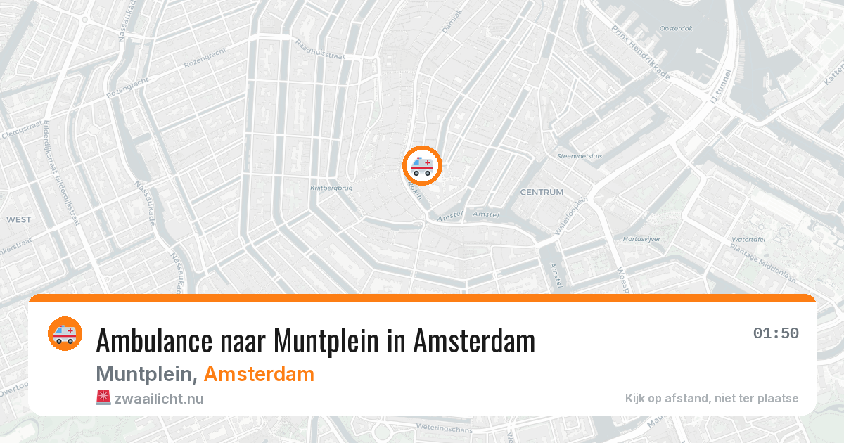 Ambulance naar Muntplein in Amsterdam — 27 mrt 2026