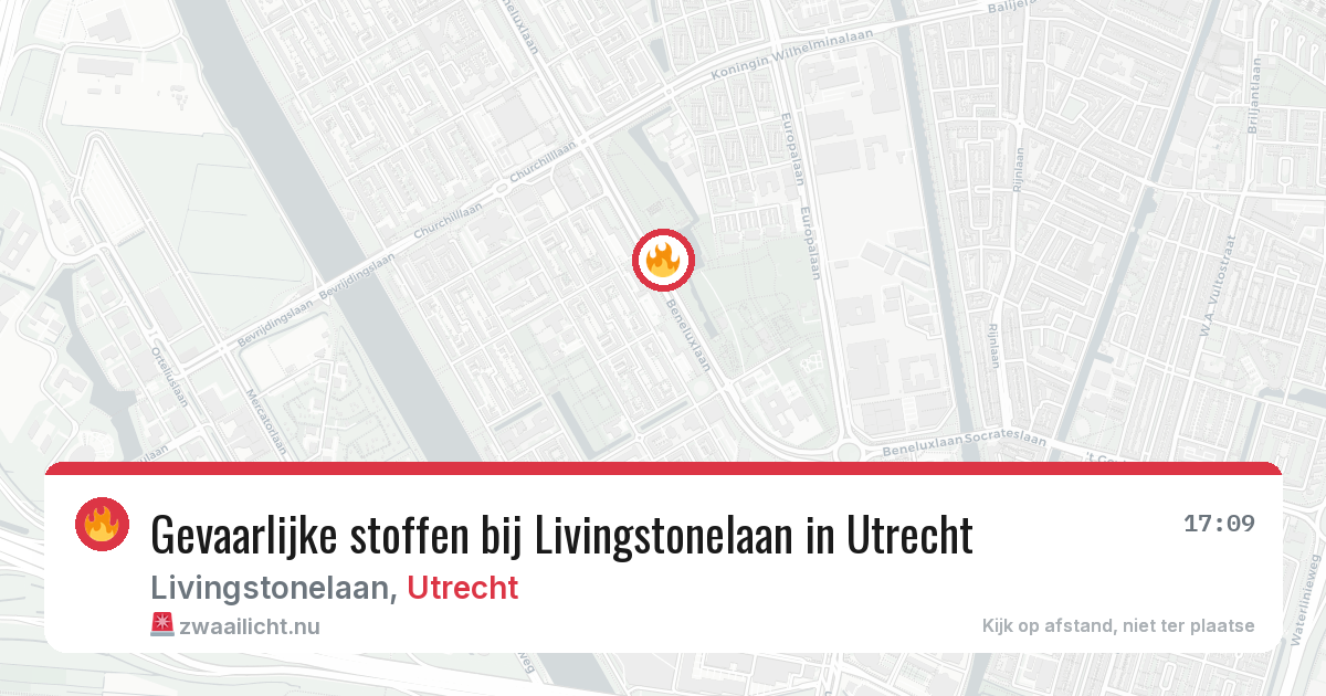 Gevaarlijke stoffen bij Livingstonelaan in Utrecht — 2 jun 2026