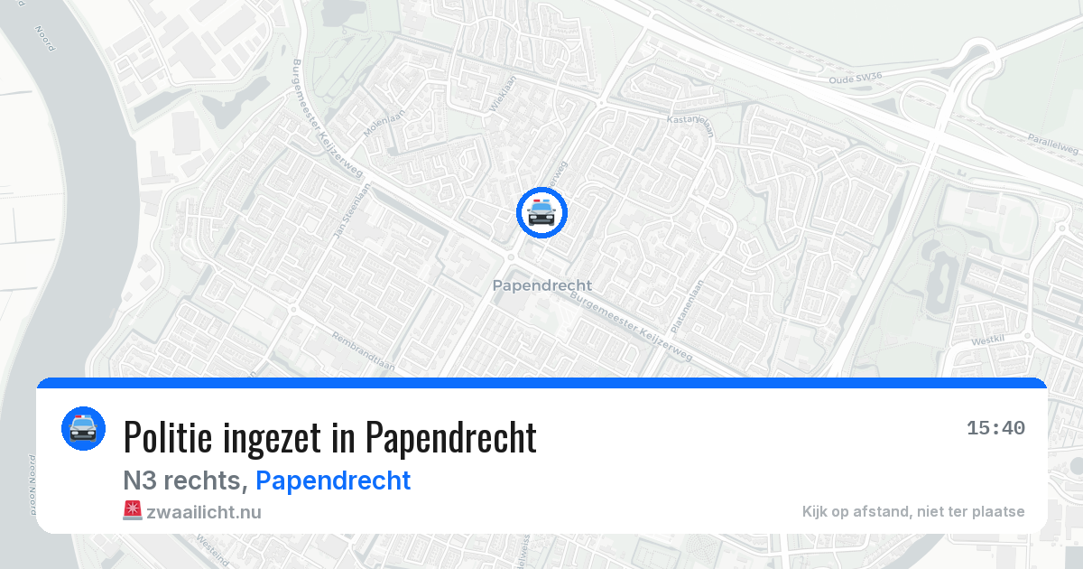 Politie ingezet in Papendrecht — 11 jul 2026 | 🚨 Zwaailicht.nu