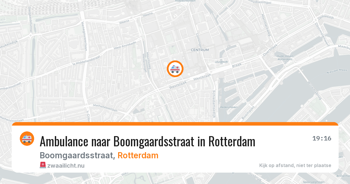 Ambulance naar Boomgaardsstraat in Rotterdam — 25 mrt 2026