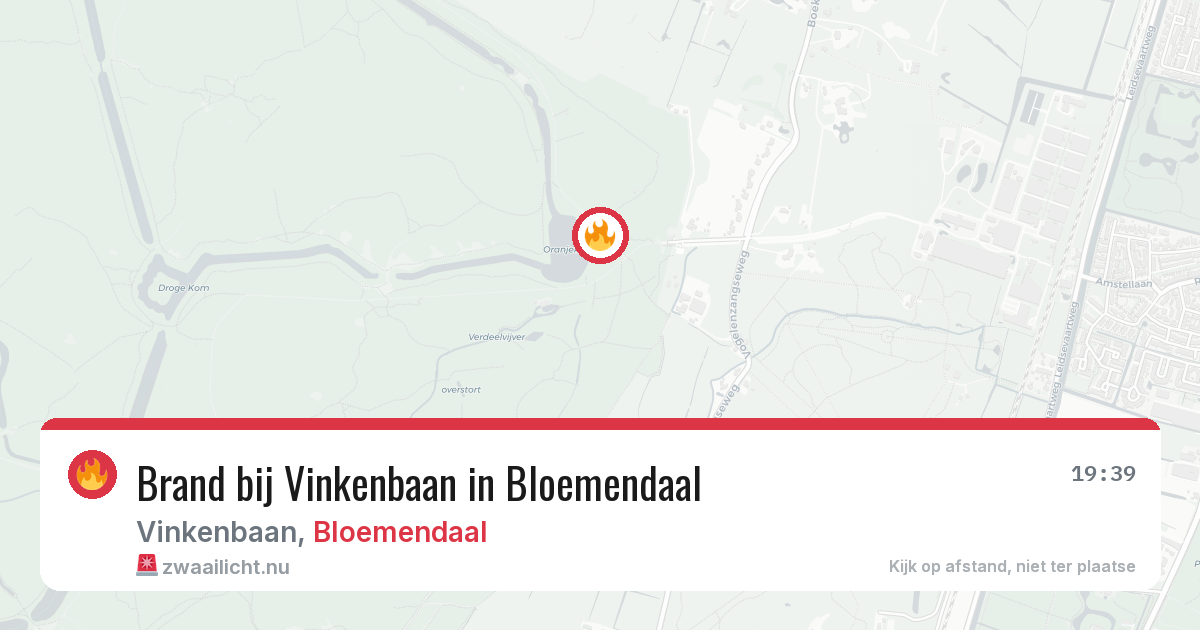 Brand bij Vinkenbaan in Bloemendaal — 24 feb 2026