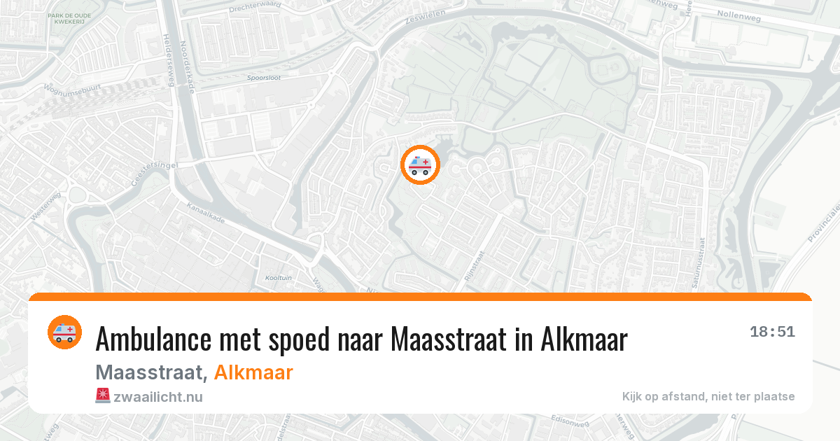 Ambulance met spoed naar Maasstraat in Alkmaar — 8 mei 2026