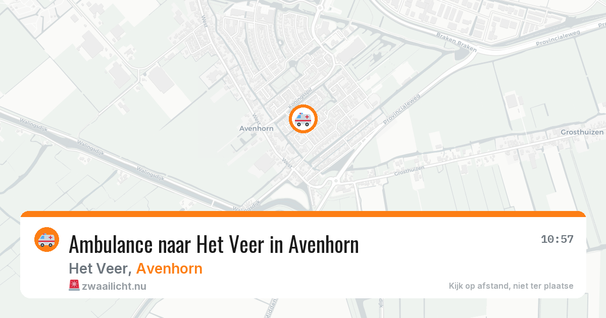 Ambulance naar Het Veer in Avenhorn — 29 apr 2026