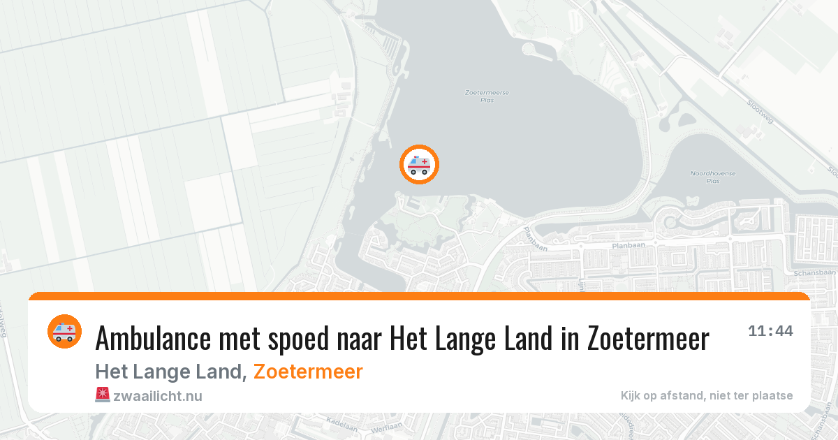 Ambulance met spoed naar Het Lange Land in Zoetermeer — 25 jul 2026