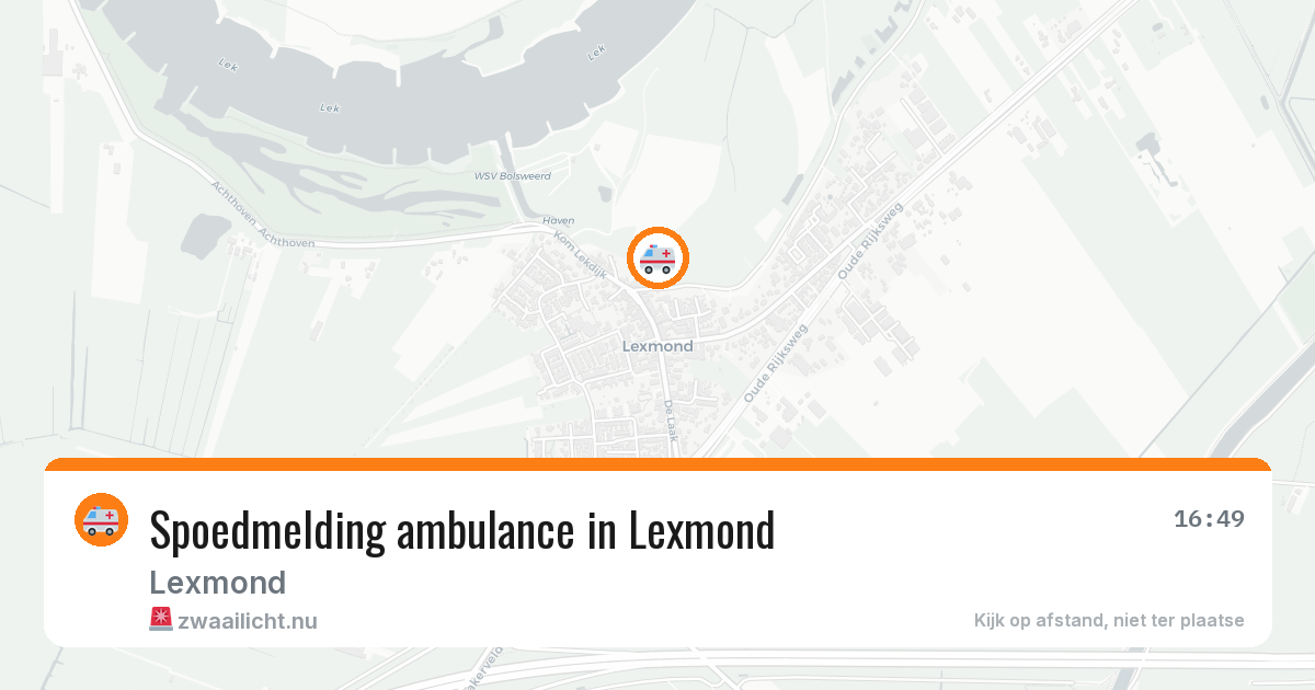 Spoedmelding ambulance in Lexmond — 2 apr 2026