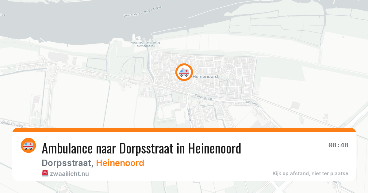 Ambulance naar Dorpsstraat in Heinenoord — 19 jul 2026