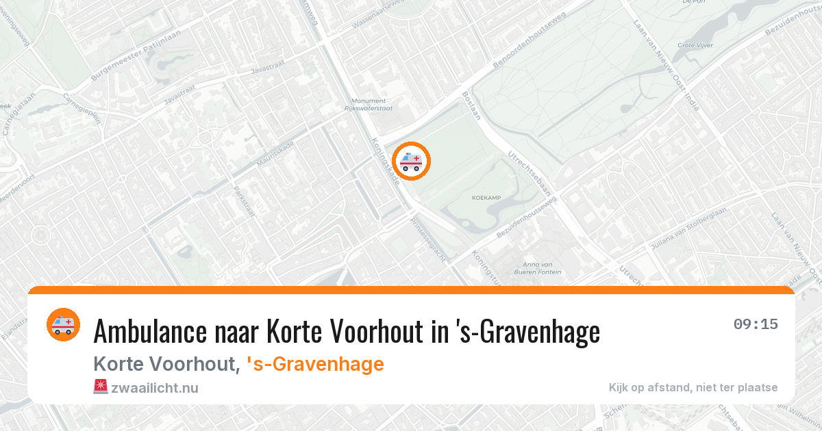 Ambulance naar Korte Voorhout in 's-Gravenhage — 1 jun 2026