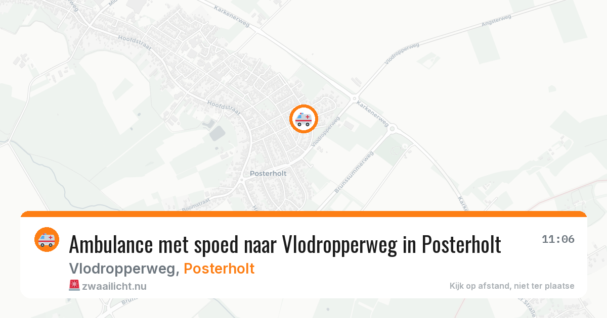 Ambulance met spoed naar Vlodropperweg in Posterholt — 17 jul 2026