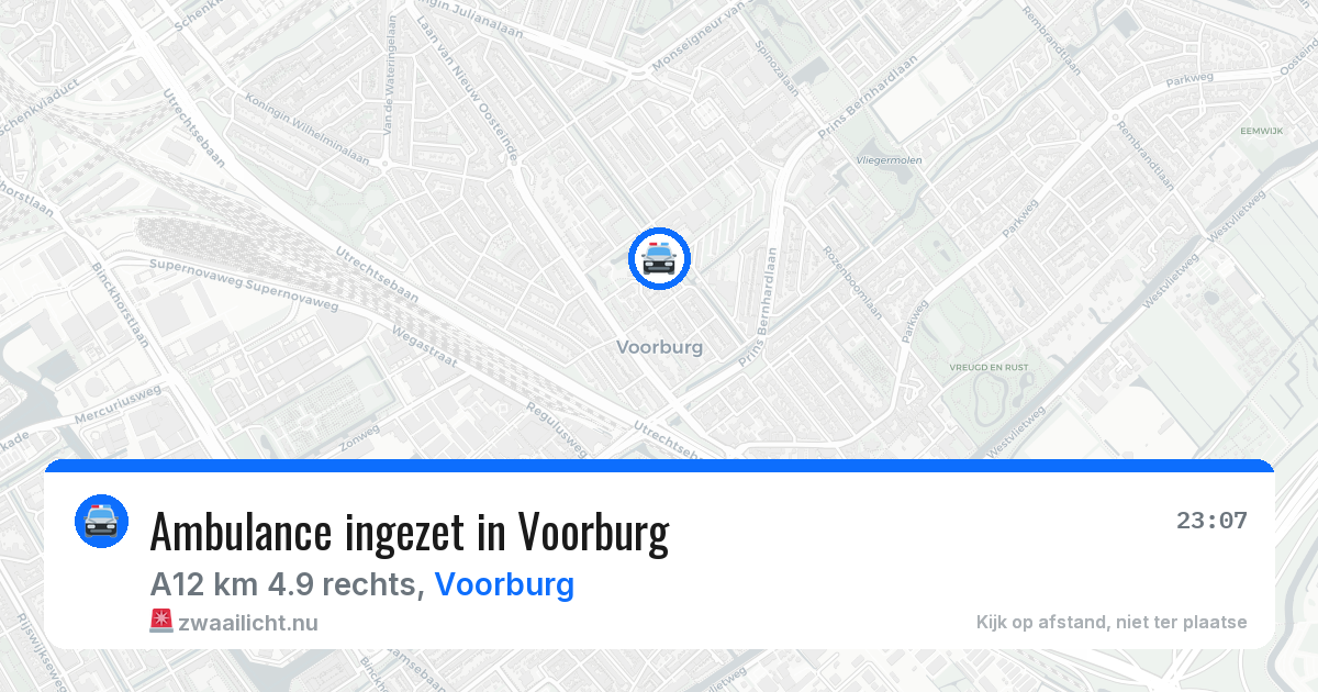 Ambulance ingezet in Voorburg — 26 jul 2026