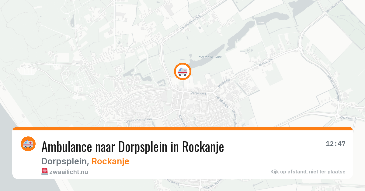 Ambulance naar Dorpsplein in Rockanje — 20 mei 2026