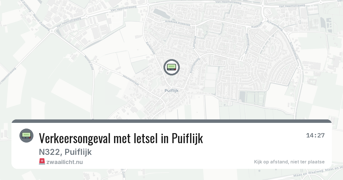 Verkeersongeval met letsel in Puiflijk — 5 jun 2026