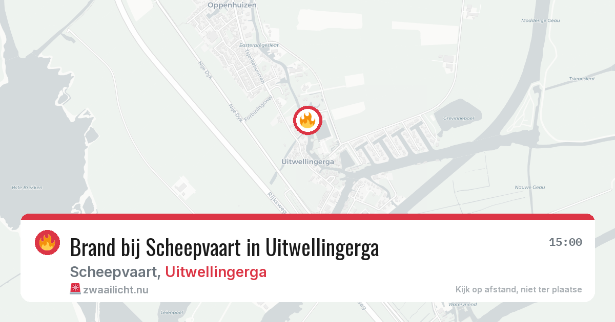 Brand bij Scheepvaart in Uitwellingerga — 15 jul 2026