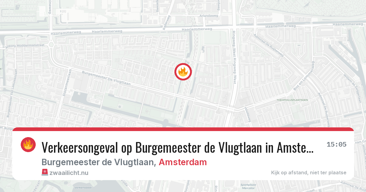 Verkeersongeval op Burgemeester de Vlugtlaan in Amsterdam — 25 mei 2026